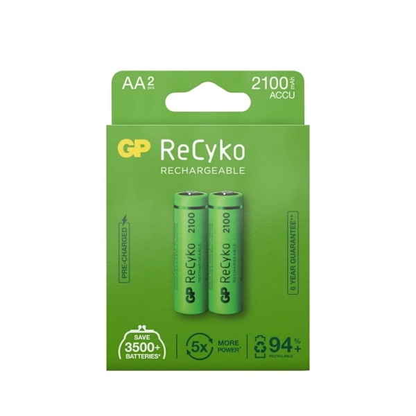 GP ReCyko NiMH 2100mAh AA 2 Pack (PB)