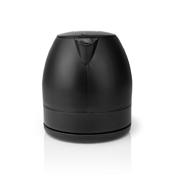 Nedis Elkedel | 1.0 l | Plast | Sort | Drejelig 360 grader | Skjult varmeelement | Strix®-controller | Beskyttelse mod kogetørring