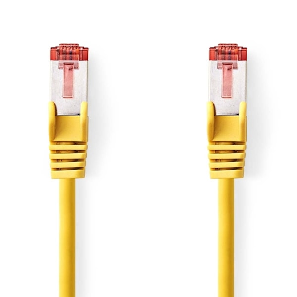 Nedis CAT6 Verkkokaapeli | RJ45 uros | RJ45 uros | S/FTP | 1.00 m | Pyöreä | LSZH | Keltainen | Label