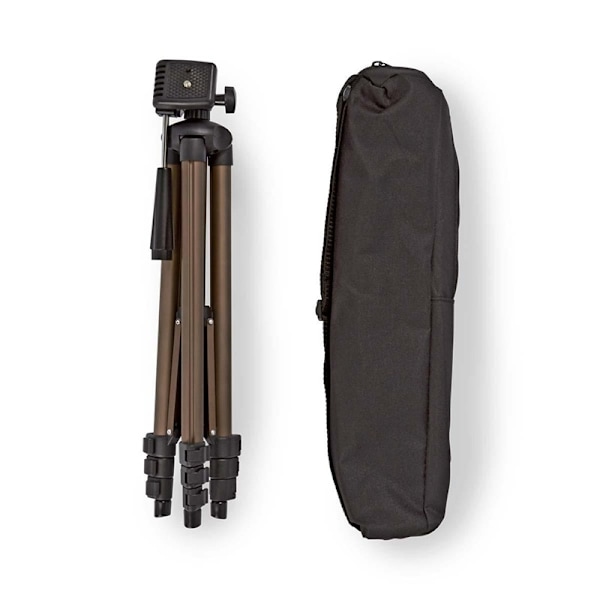 Nedis Stativ | Maksimal belastningskapacitet: 2.0 kg | Minimum arbejdshøjde: 40.5 cm | Maksimal arbejdshøjde: 128.0 cm | 4 Segmenter | Pan | Rejsetask