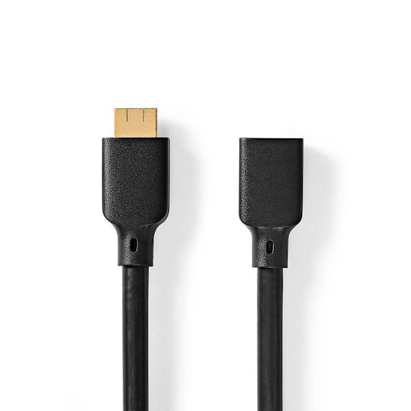 Nedis Ultra High Speed â€‹â€‹HDMI â„¢ kabel | HDMIâ„¢ Stik | HDMI â„¢ -udgang | 8K@60Hz | 48 Gbps | 1.00 m | Runde | 7.9 mm | Sort | Box
