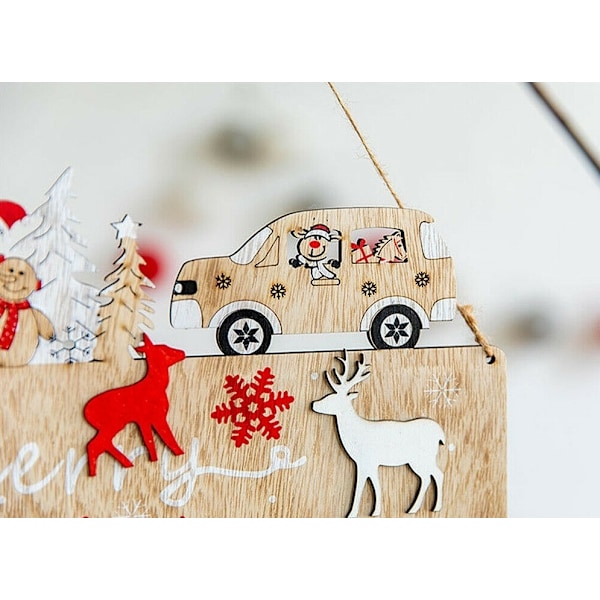 Dörrskylt med Julmotiv