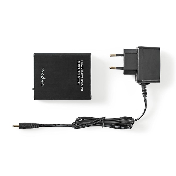 Nedis HDMI ™ Extractor | HDMI™ Input | HDMI™ Output / TosLink Hun / 1x 3.5 mm | Maksimal opløsning: 4K@60Hz | 18 Gbps | Metal | Antracit | Gaveæske