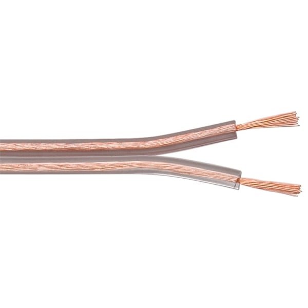 Goobay Högtalarkabel transparent CCA 50 m rulle, tvärsnitt 2 x 1,5 mm²