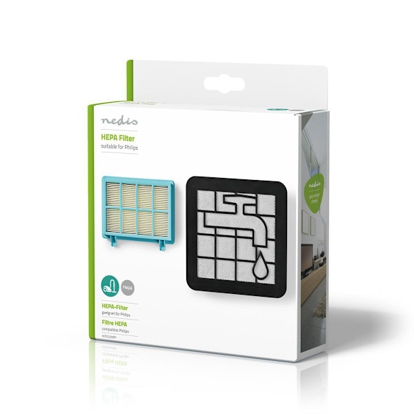 Nedis HEPA Filter Set | Korvaus: Philips | HEPA-suodatin ja moottorisuodatin | H11