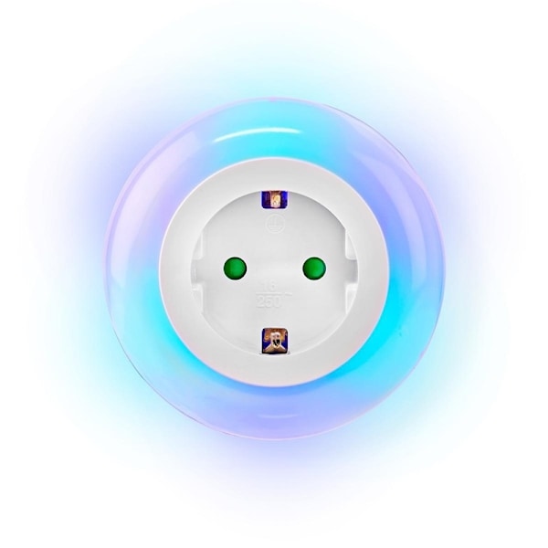 Nedis Plug-In LED Natt Belysning | Dag / natt sensor | 3680 W | 10 lm | Blå / Grön / Vit