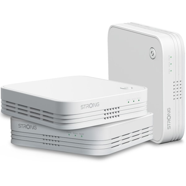 Strong Atria WiFi Mesh 1200 Home kit 2,4+5GHz 3-pack Valkoinen