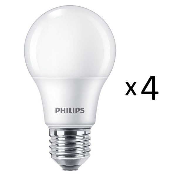 Philips 4-pack LED E27 Normal Frost 60W 806lm