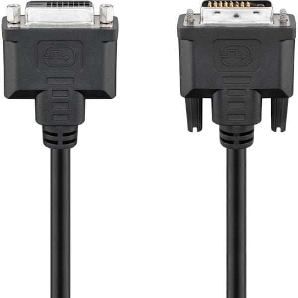 Goobay DVI-D Full HD-förlängningskabel Dual Link, förnicklad DVI-D-kontakt Dual Link (24 + 1 pin) > DVI-D-uttag Dual-Link (24+1 poler)