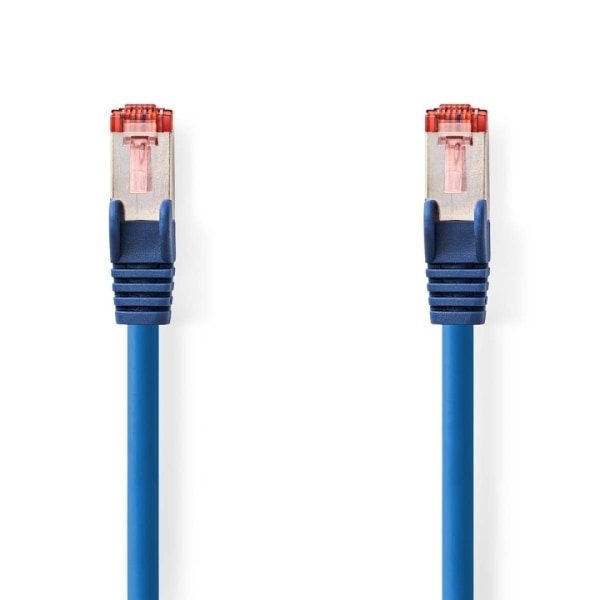 Nedis CAT6 Nätverkskabel | RJ45 hane | RJ45 hane | S/FTP | 15.0 m | Rund | LSZH | Blå | Label