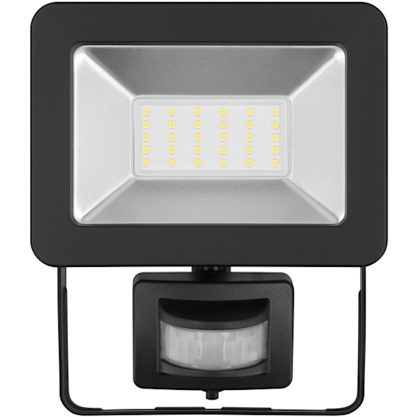 Goobay LED-strålkastare för utomhusbruk, 30 W, med rörelsedetektor med 2550 lm, neutralt vitt ljus (4000 K), PIR-sensor med ON/OFF-funktion och M16 ka