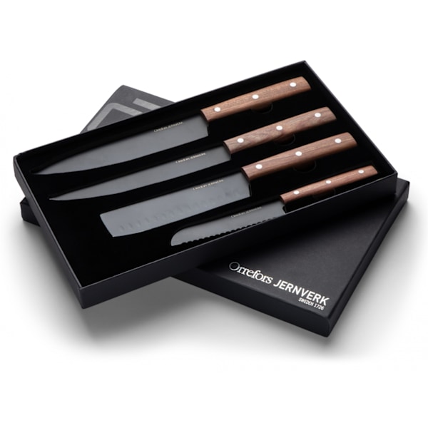 Orrefors Jernverk, Knivset Askträ, 4-Pack