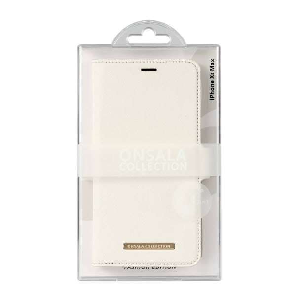 Onsala Mobilfodral Saffiano White - iPhone XS Max Vit