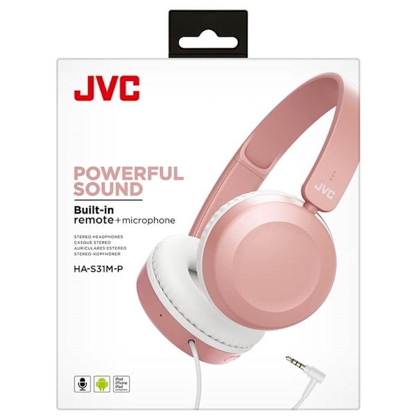 JVC Hovedtelefon HAS31 On-Ear Rosa Rosa