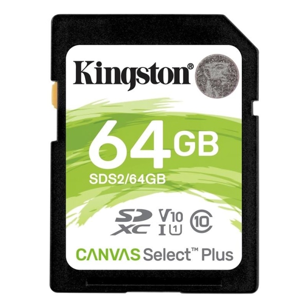 Kingston 64GB SDXC Canvas Select Plus 100R C10 UHS-I U1 V10