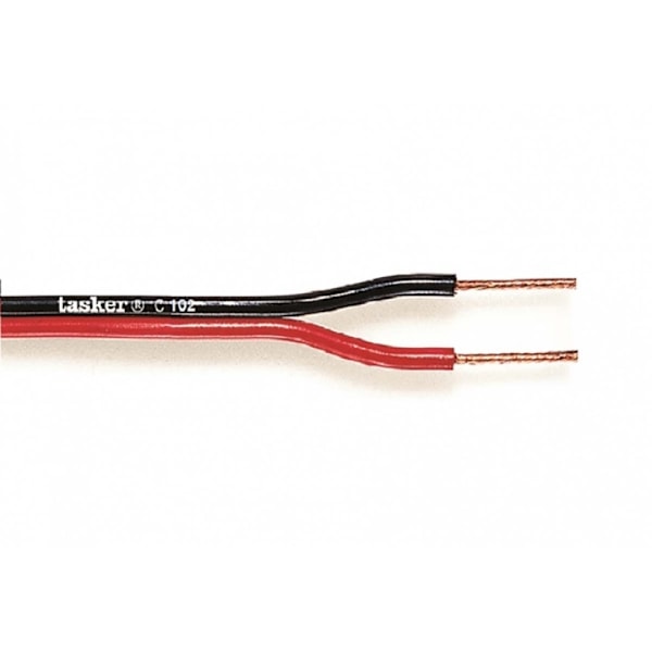 Tasker Højttalerkabel På Rulle 2x 0.75 mm² 100 m Sort/Rød