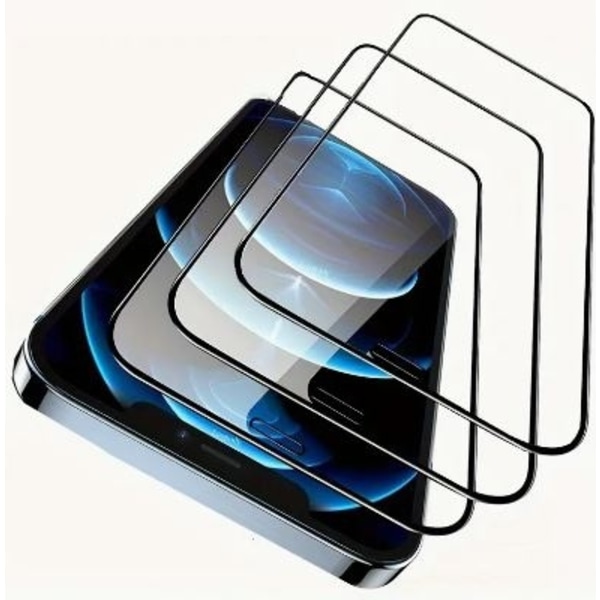 3-pak skærmbeskytter til iPhone 12 Mini i 9D hærdet glas Transparent