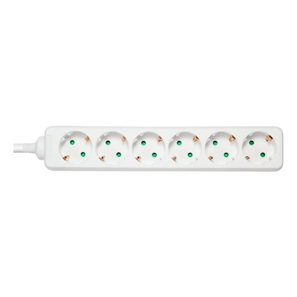 DELTACO outlet 6xCEE 7/3 1xCEE 7/7 5m white