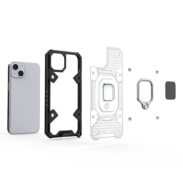 Robust skal til iPhone 13, Sort/lilla Svart