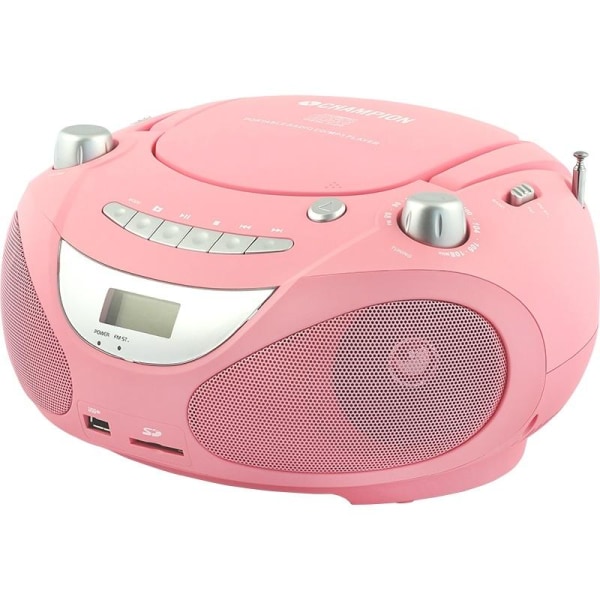 Champion Boombox CD/Radio/MP3/USB Pink