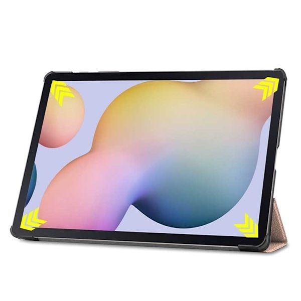 Tri-fold etui med stativfunktion til Galaxy Tab S7 Plus 12,4"", Mørkrosa Rosa