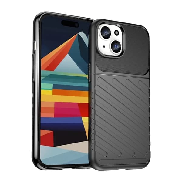 Mobilskal i TPU till iPhone 16 Pro Max, Svart Svart