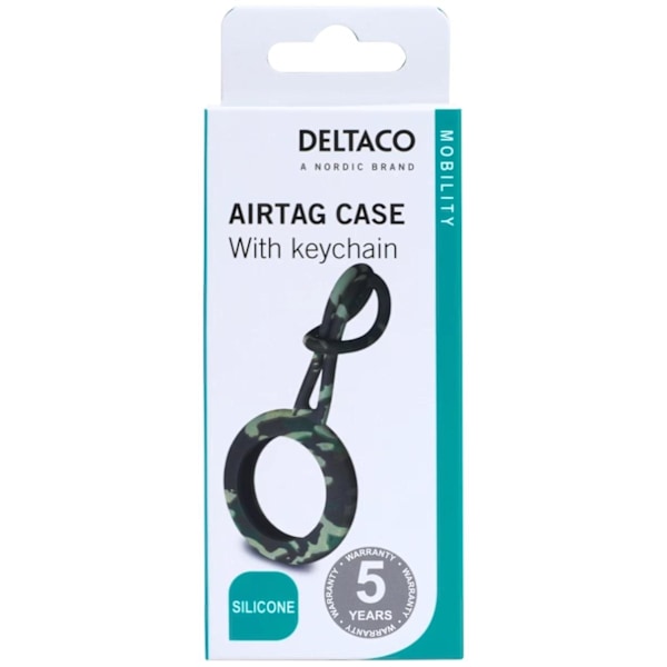 DELTACO Apple AirTag case, Silikon, Kamouflage