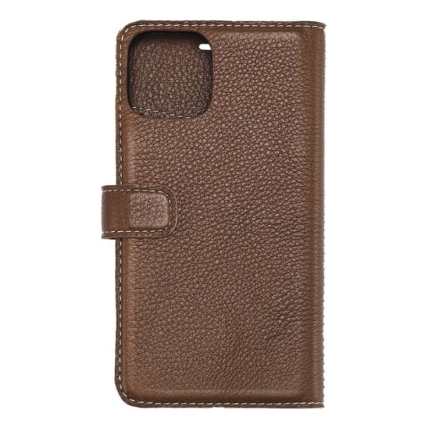 Essentials iPhone 11 Pro, Läder wallet avtagbar, brun Brun