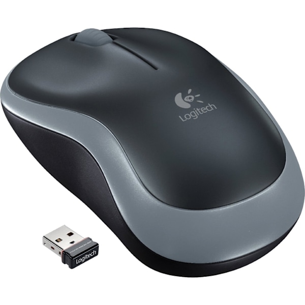 M185 wireless, 2 buttons + scroll, nano-receiver, USB, grey