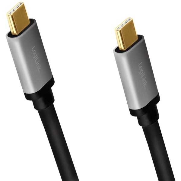 LogiLink USB-C-kabel USB 2.0 PD 3.0 100W 480 Mbps Alu 1,5m