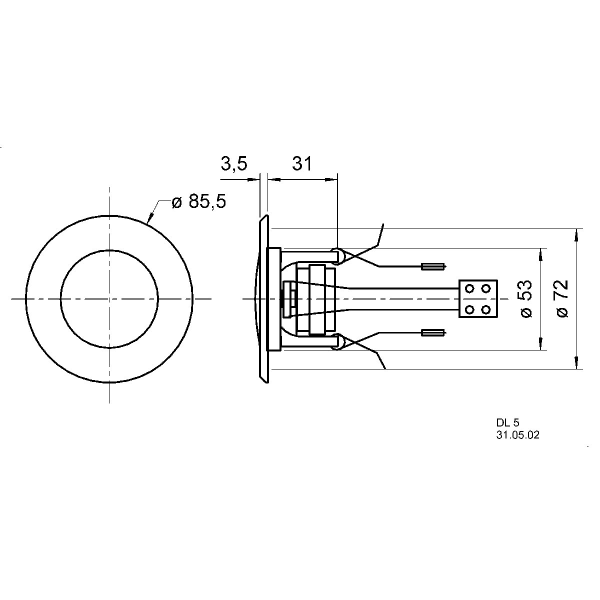 Visaton DL 5 - 8 Ohm - 5 cm (2") takhögtalare