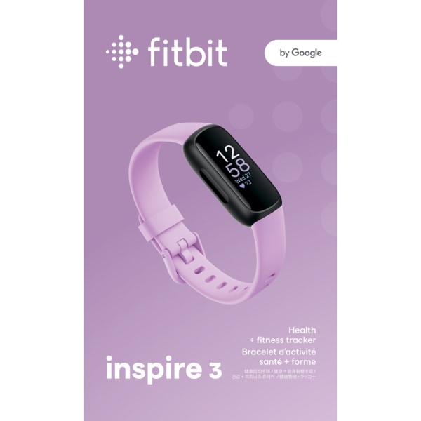 Fitbit Inspire 3, Black/Lilac Bliss