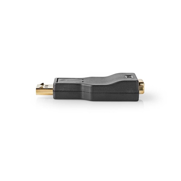 Nedis DisplayPort adapter | DisplayPort Han | VGA Hun | 1080p | Guldplateret | Lige | Runde | ABS | Antracit | Box