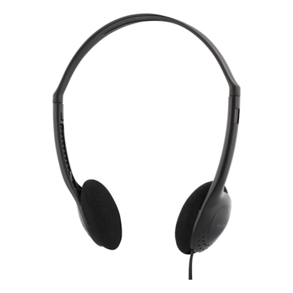 DELTACO hörlur med volymkontroll, 2,2m kabel (HL-27) Svart