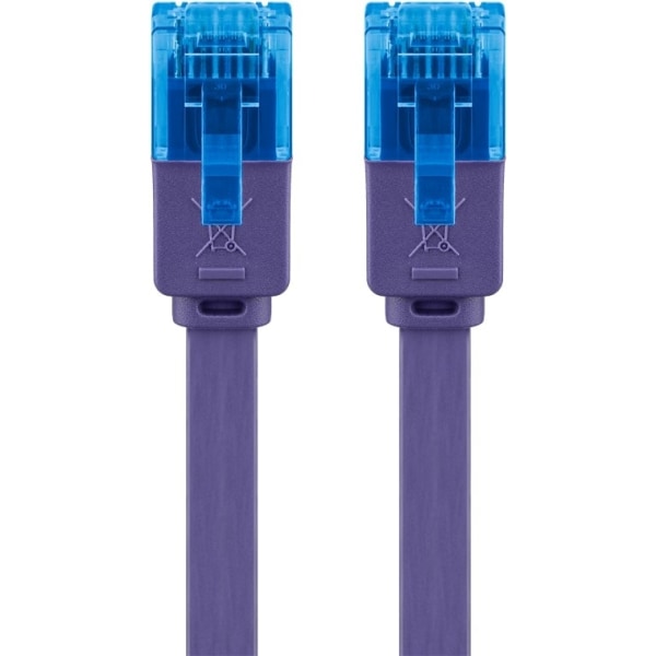 Goobay Flad netværkskabel CAT 6A, U/UTP, violet kobberleder (CU)