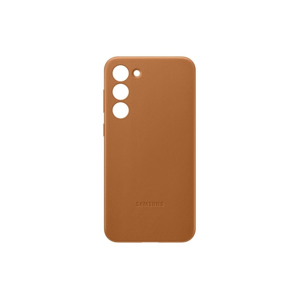 Samsung Galaxy S23 Plus Leather Case Camel Brun