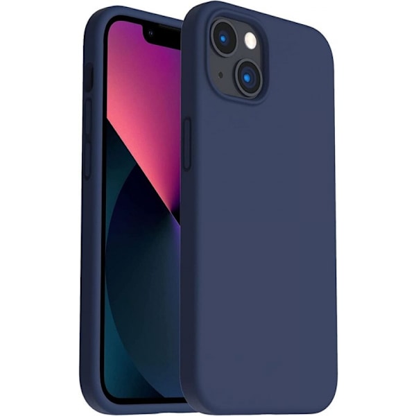 Silikonskal till Iphone 14, Mörkblå Blå