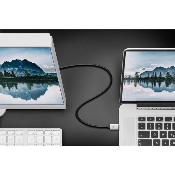 Goobay USB-C™ till DisplayPort™-adapterkabel, 2 m USB-C™-kontakt > DisplayPort™-kontakt