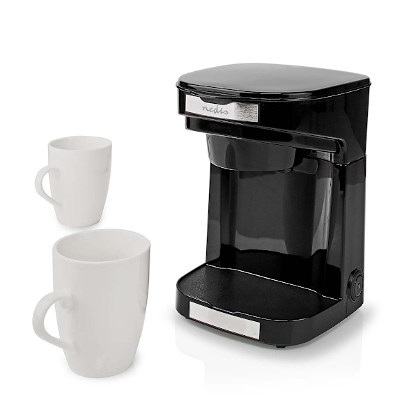 Nedis Kaffebryggare | Filtrera kaffe | 0.25 l | 2 Koppar | Svart