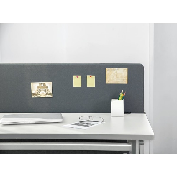 DELTACO OFFICE työpöydän väliseinä, kangaspintainen, 1200x600mm,