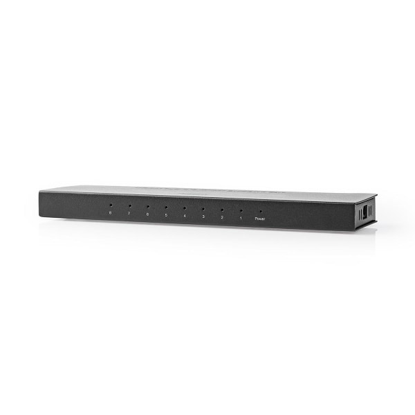 Nedis HDMI ™ Splitter | 8-Port port(s) | HDMI™ ingång | 8x HDMI™ Utgång | 4K@60Hz | 18 Gbps | Metall | Antracit