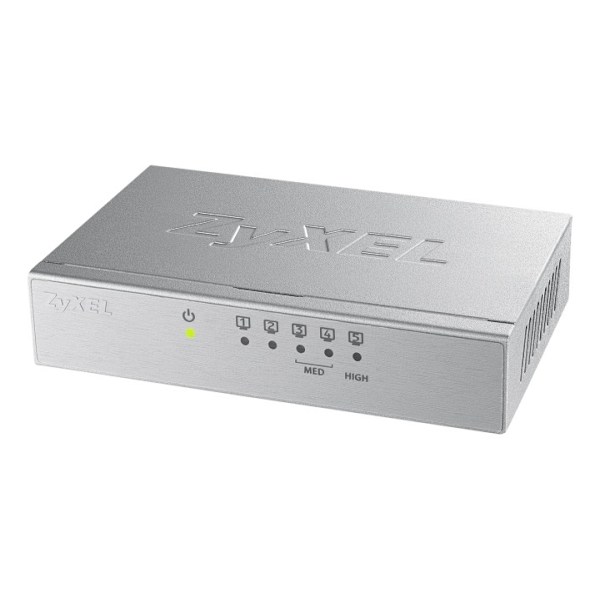 ZyXEL GS-105B. 5-port Gigabit switch, metall, silver