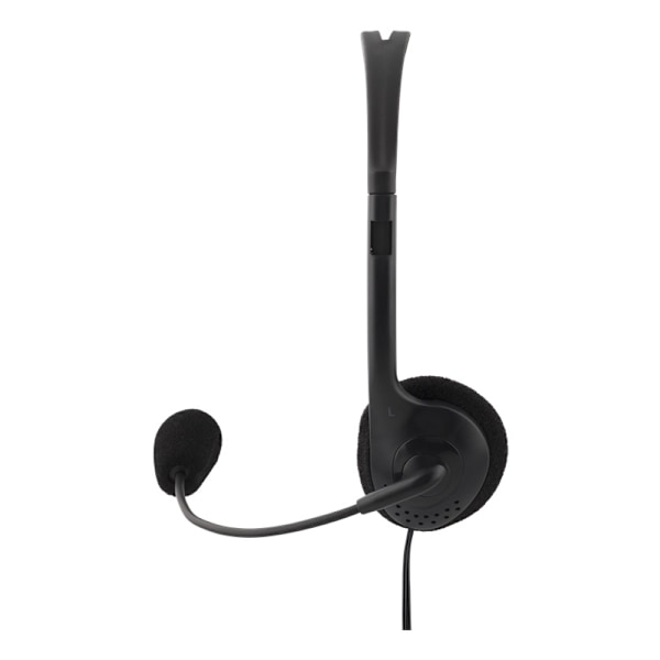 DELTACO stereo headset, 30 mm element, 32 Ohm, 1 x 3,5 mm (4-polet) 2m