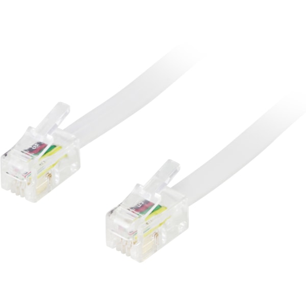 Deltaco Modular cable 4P4C(RJ9/RJ10/RJ22) 3m, white
