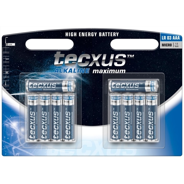 tecxus LR03/AAA (Micro) batteri, 10 st. blister alkaliskt mangan