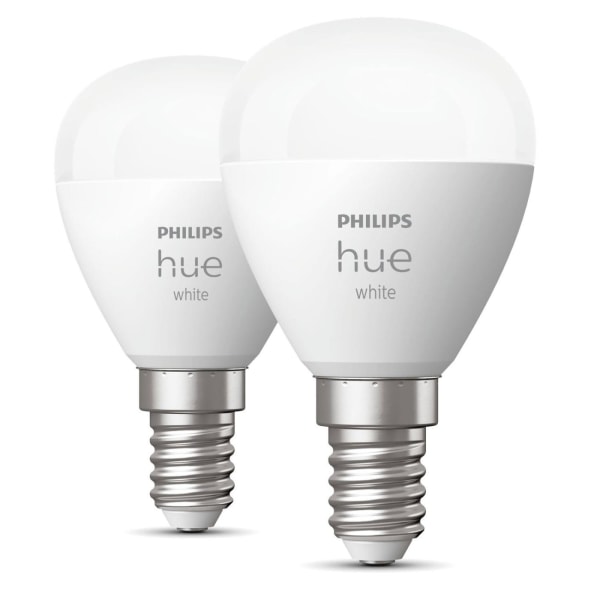 Philips Hue White E14 P45 Klot 2-pack