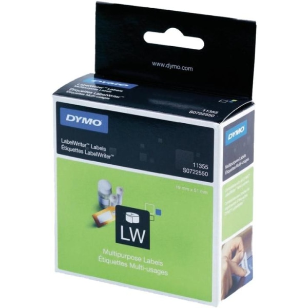 DYMO LabelWriter hvide etiketter, 51x19 mm, 1-pack (500 stk.)