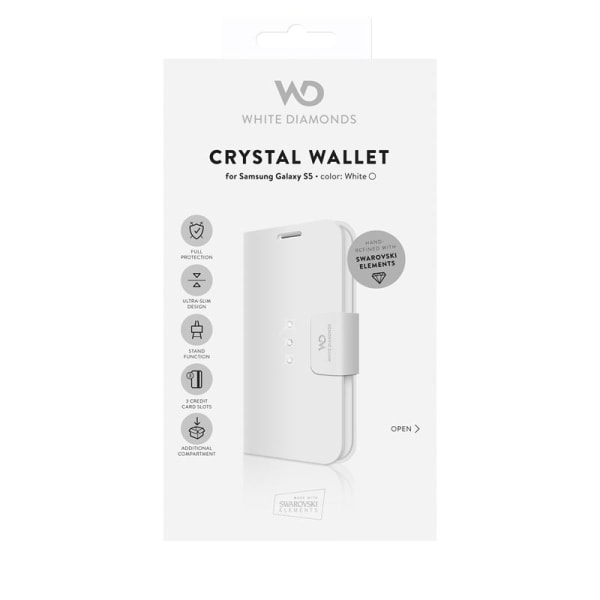 White Diamonds WHITE-DIAMONDS Crystal Wallet Vit Samsung GS5 Vit