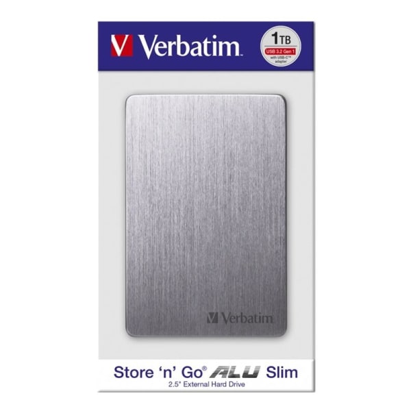 Verbatim STORE´N´GO ALU SLIM 2.5" (6,35CM) 1TB USB 3.2 GEN1 SPACE GREY