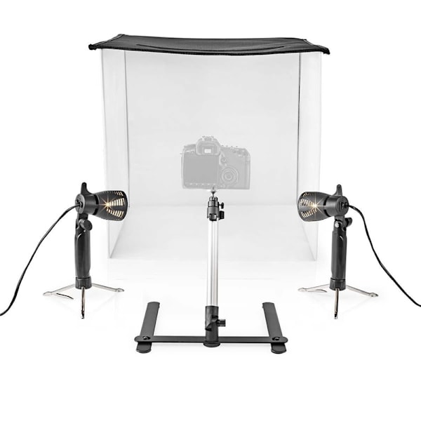 Nedis Foto Studio Kit | 400 lm | Vikbar | Bakgrunder ingår | Resväska ingår | Svart